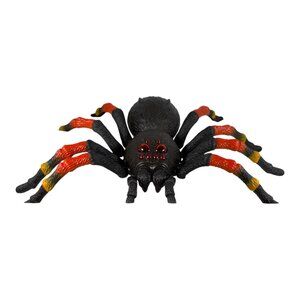 Large Tarantula Black & Red Spider Toy With Realistic Details And Movable Legs